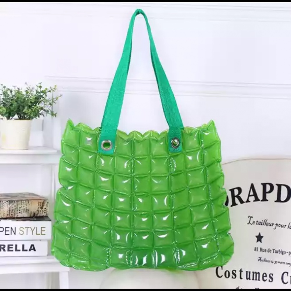 Metropolitan Candy Green Jelly Bubble Tote